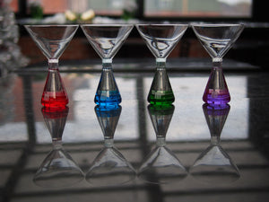Periodic Tableware Colored Laboratory Martini Glasses