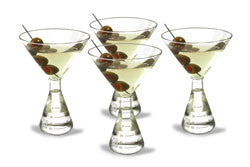 Flask Base Martini Glasses